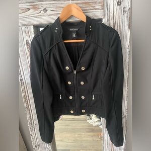 White House Black Market Black Jacket with Gold Buttons 6